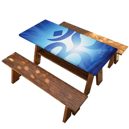 Mantra Om Print Picnic Table Cover