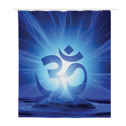Mantra Om Print Polyester Shower Curtain