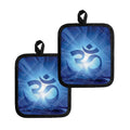 Mantra Om Print Pot Holders