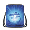 Mantra Om Print Rectangular Crossbody Bag
