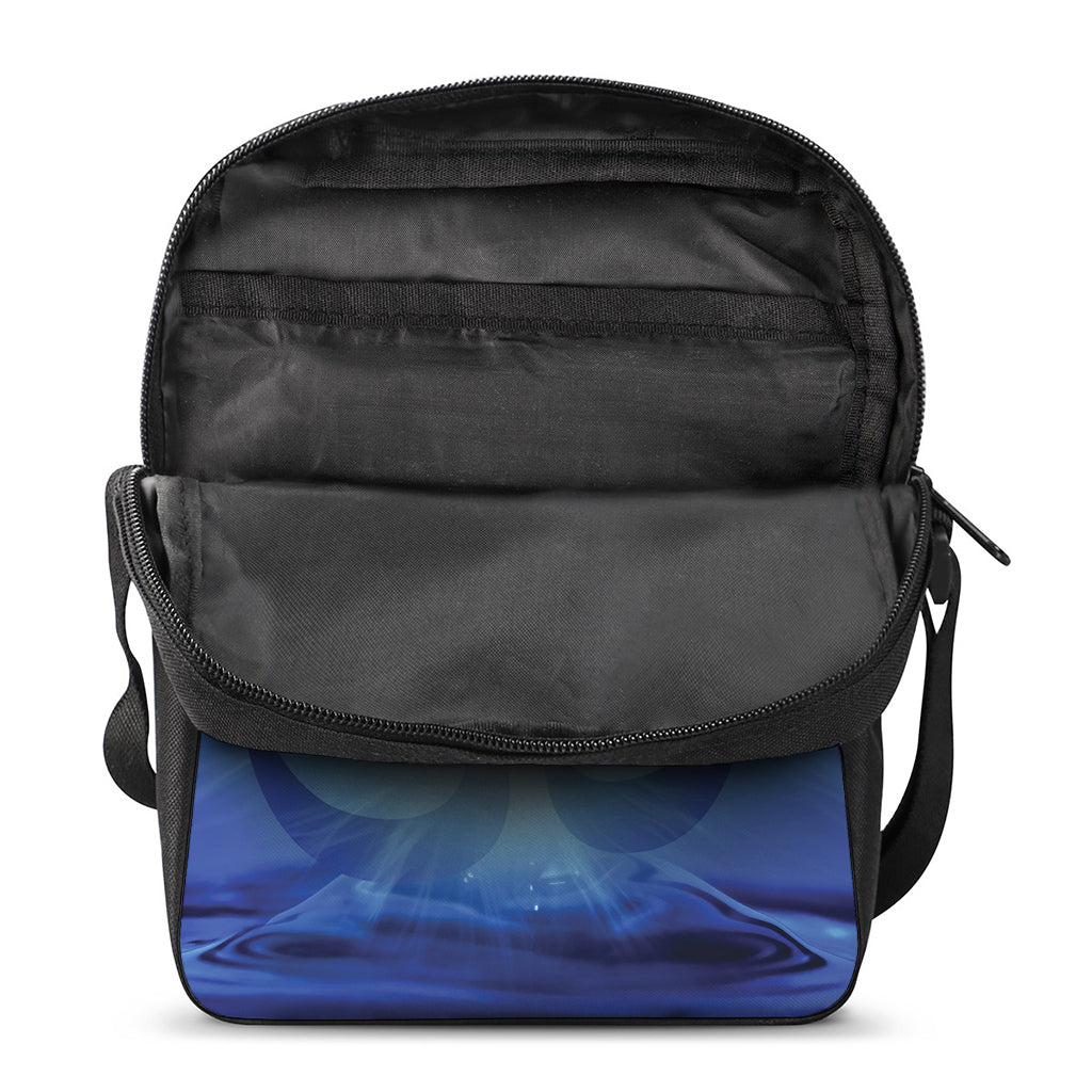 Mantra Om Print Rectangular Crossbody Bag