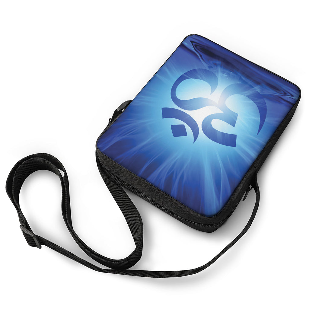 Mantra Om Print Rectangular Crossbody Bag