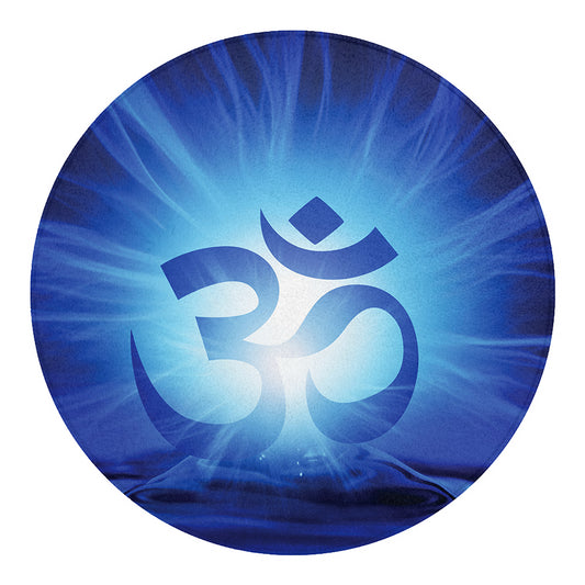 Mantra Om Print Round Blanket