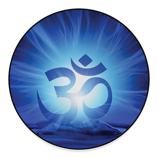 Mantra Om Print Round Floor Mat