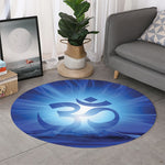 Mantra Om Print Round Rug