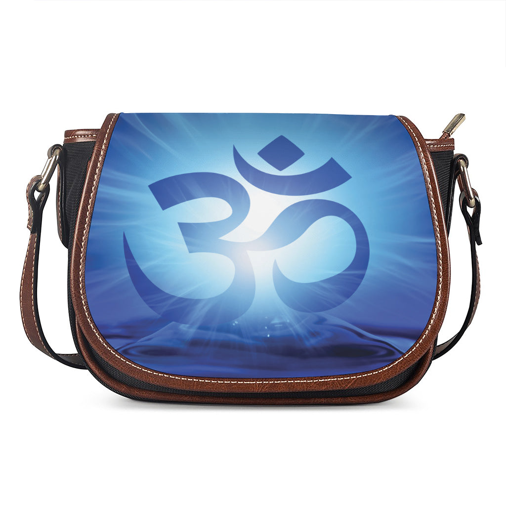 Mantra Om Print Saddle Bag
