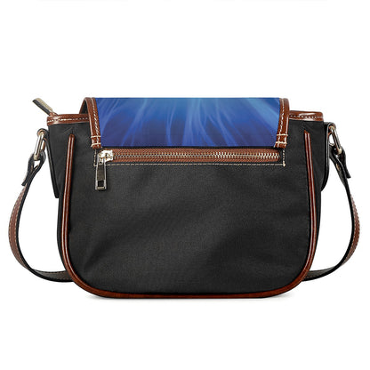 Mantra Om Print Saddle Bag
