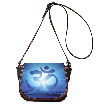 Mantra Om Print Saddle Bag