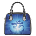Mantra Om Print Shoulder Handbag