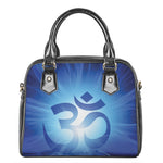 Mantra Om Print Shoulder Handbag