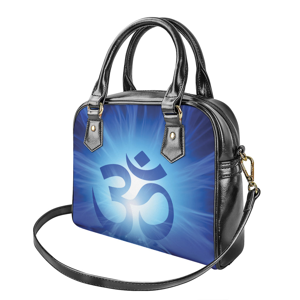 Mantra Om Print Shoulder Handbag