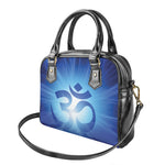 Mantra Om Print Shoulder Handbag