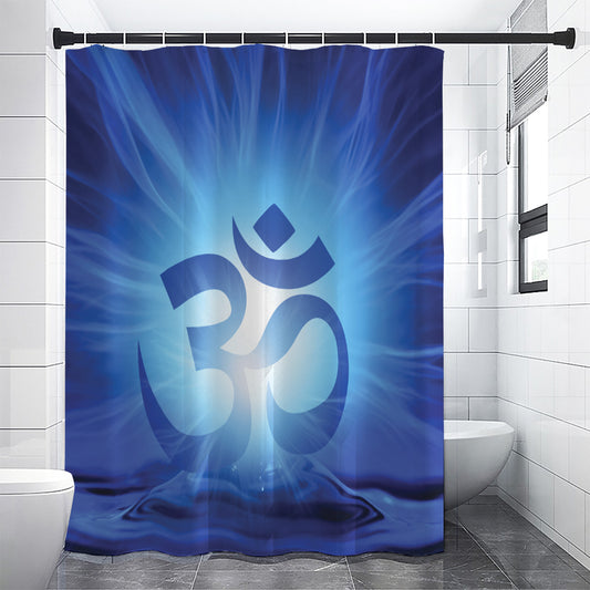 Mantra Om Print Shower Curtain