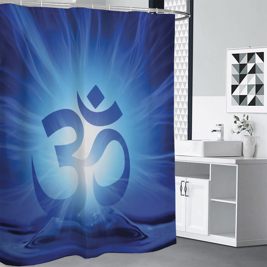 Mantra Om Print Shower Curtain