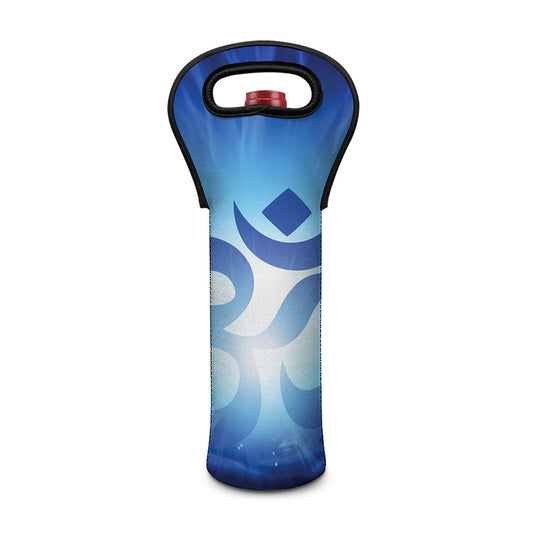 Mantra Om Print Single Neoprene Wine Tote