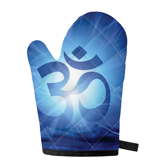 Mantra Om Print Single Oven Mitt