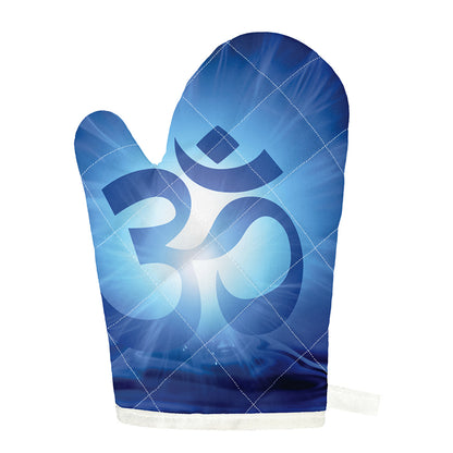 Mantra Om Print Single Oven Mitt