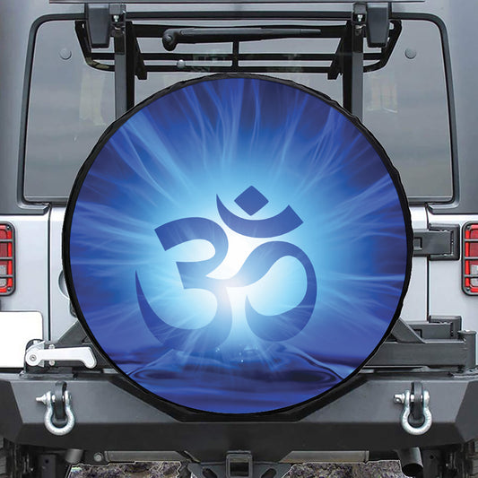 Mantra Om Print Tire Cover