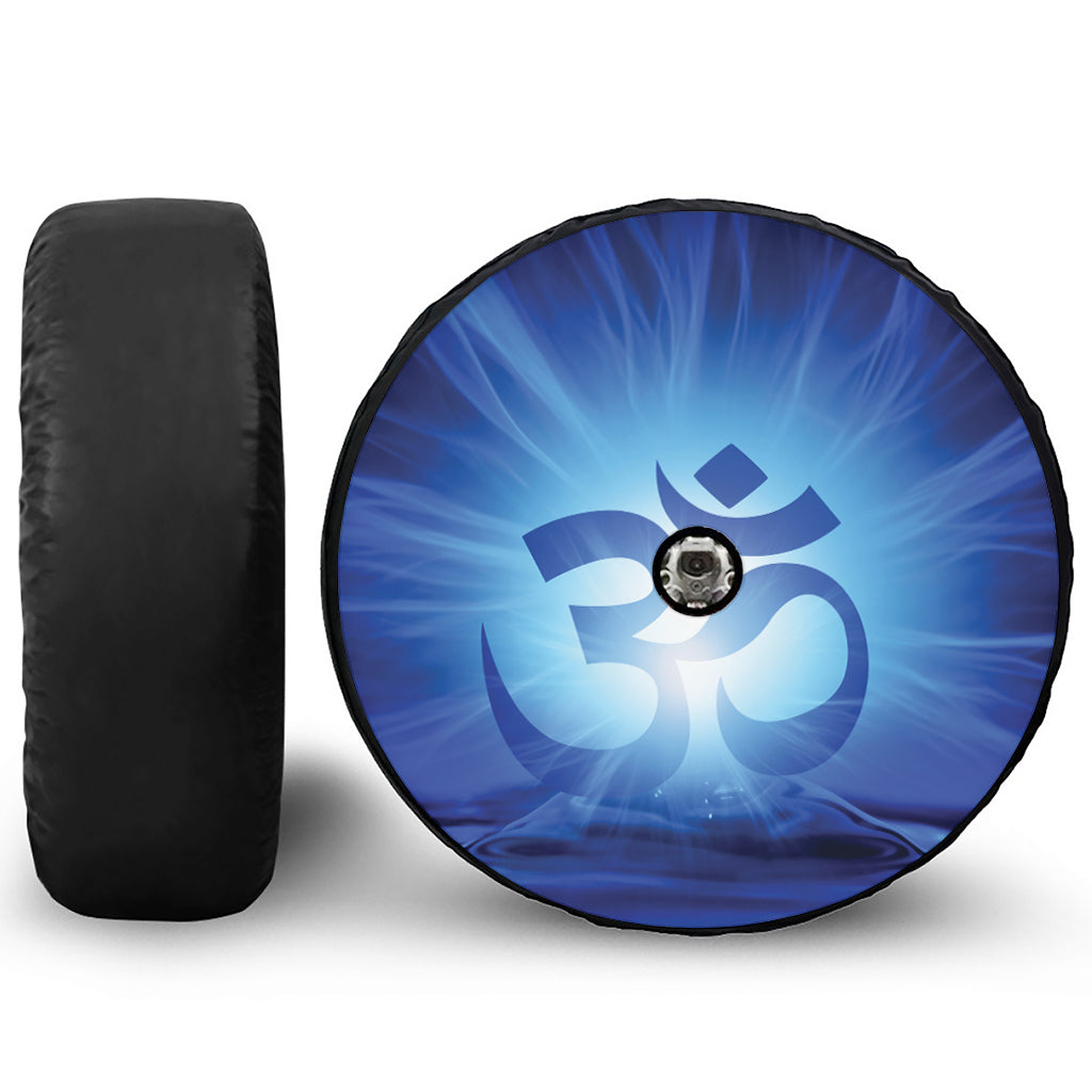 Mantra Om Print Tire Cover With Camera Hole