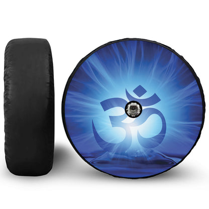 Mantra Om Print Tire Cover With Camera Hole