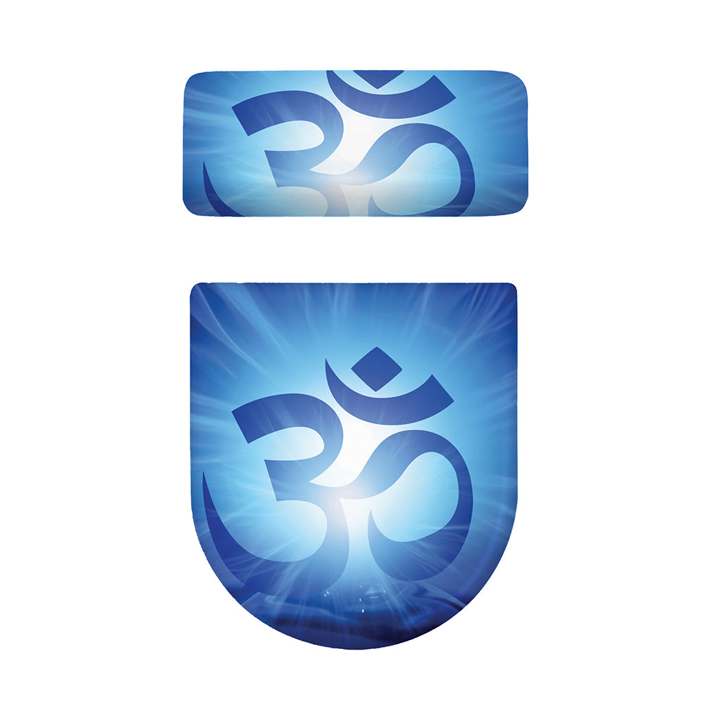 Mantra Om Print Toilet Lid And Tank Cover Set