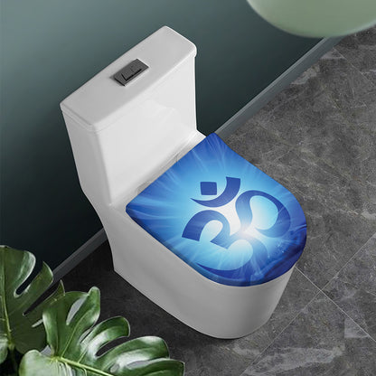 Mantra Om Print Toilet Lid Cover