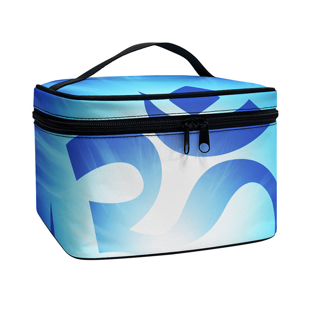 Mantra Om Print Travel Makeup Bag