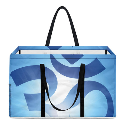 Mantra Om Print Utility Tote Bag
