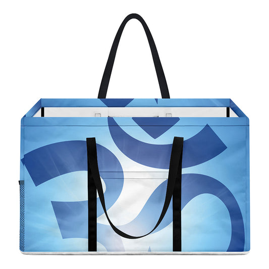 Mantra Om Print Utility Tote Bag