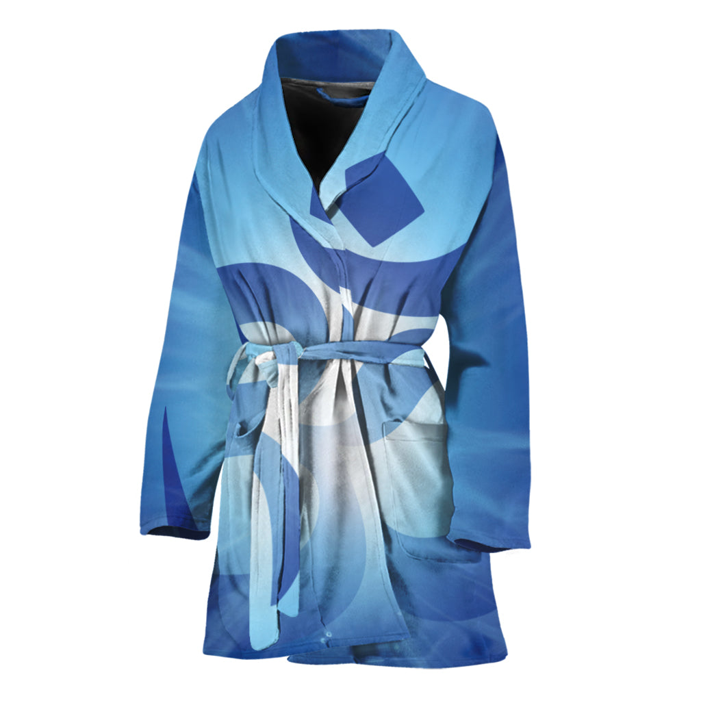 Mantra Om Print Women's Bathrobe