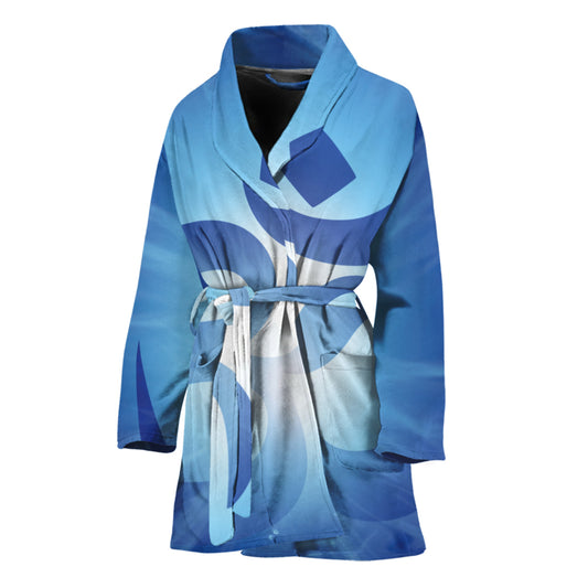 Mantra Om Print Women's Bathrobe