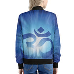 Mantra Om Print Women's Bomber Jacket