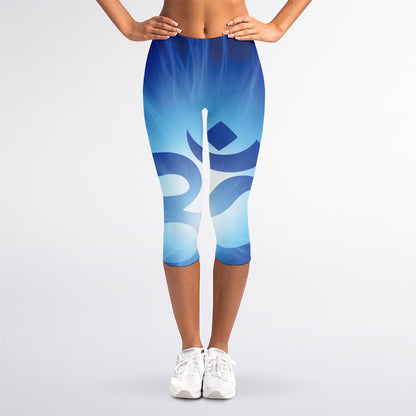 Mantra Om Print Women's Capri Leggings