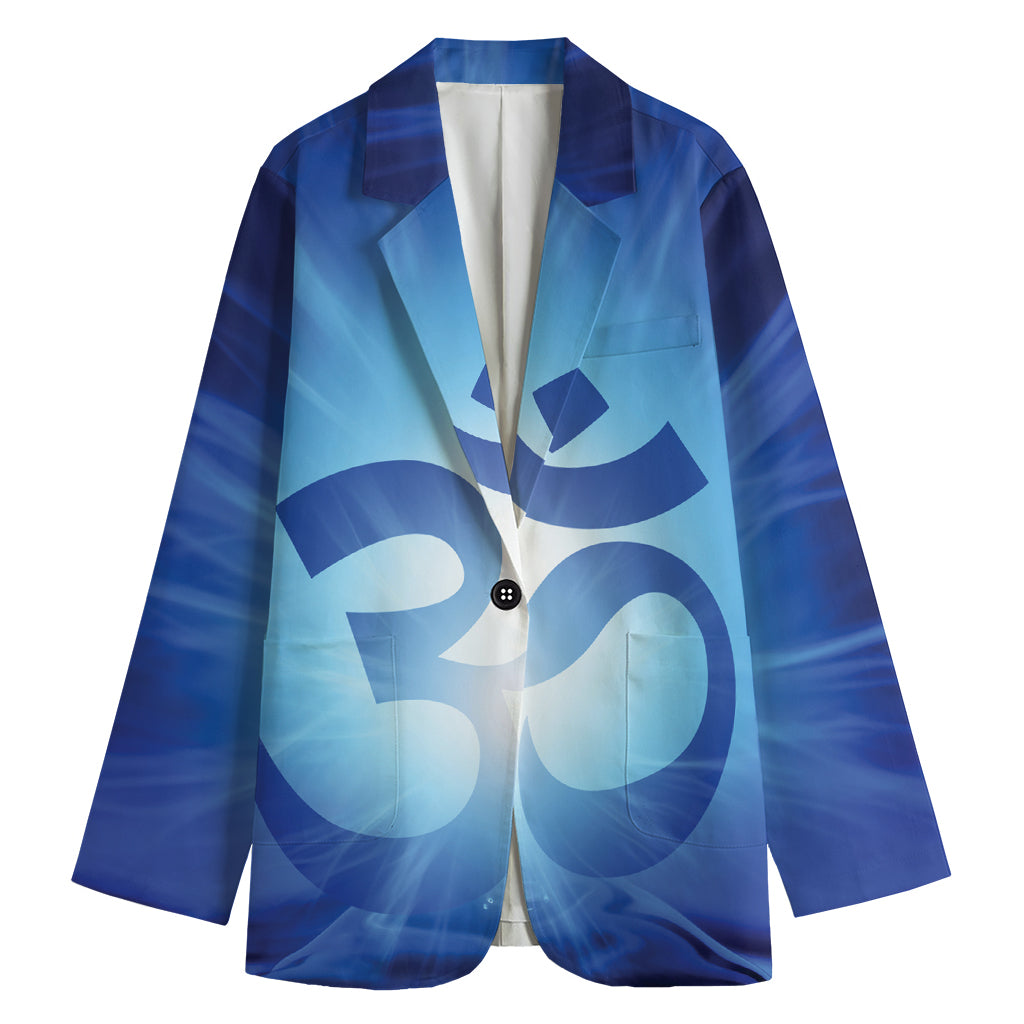 Mantra Om Print Women's Cotton Blazer
