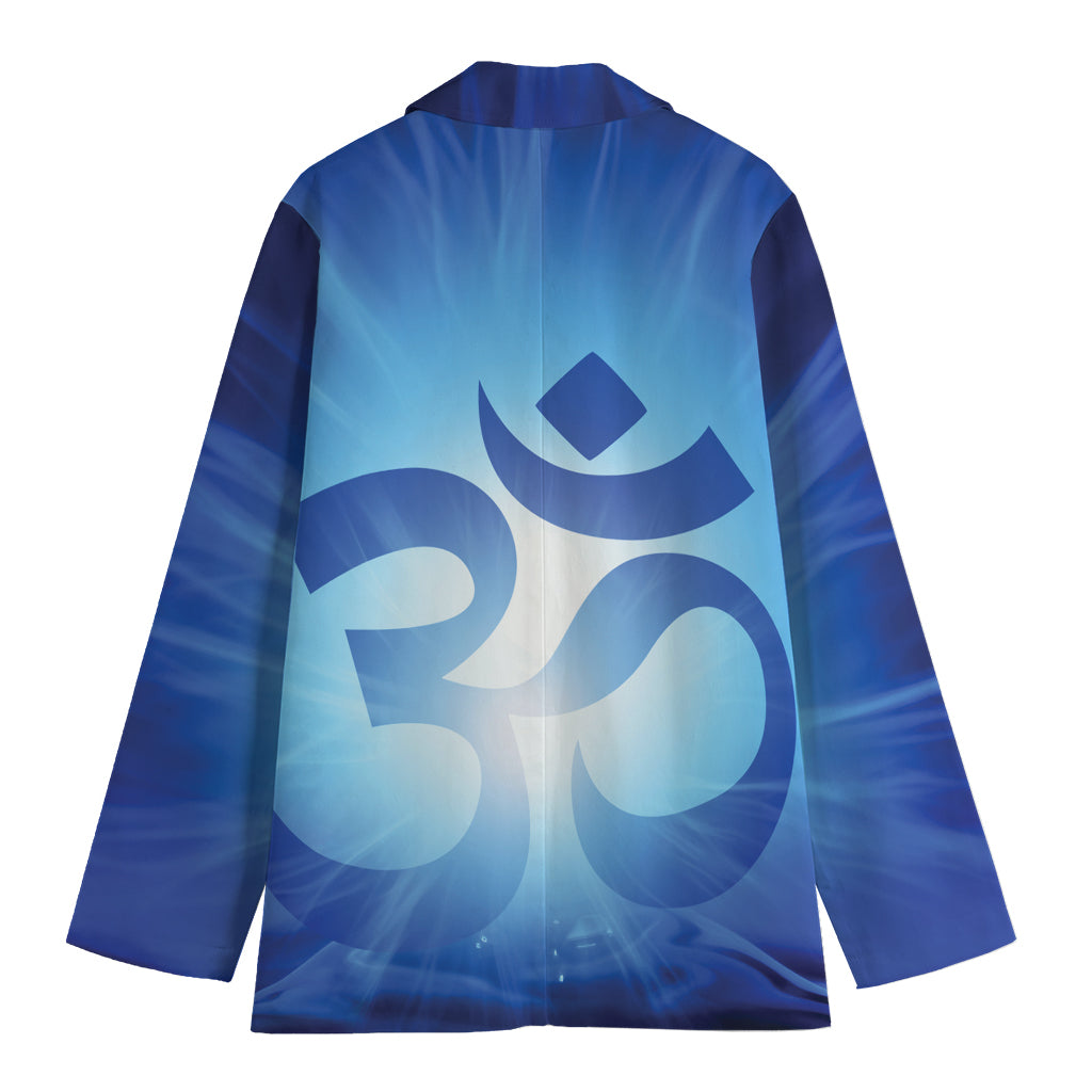 Mantra Om Print Women's Cotton Blazer