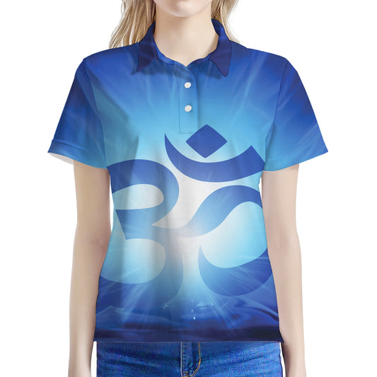 Mantra Om Print Women's Polo Shirt