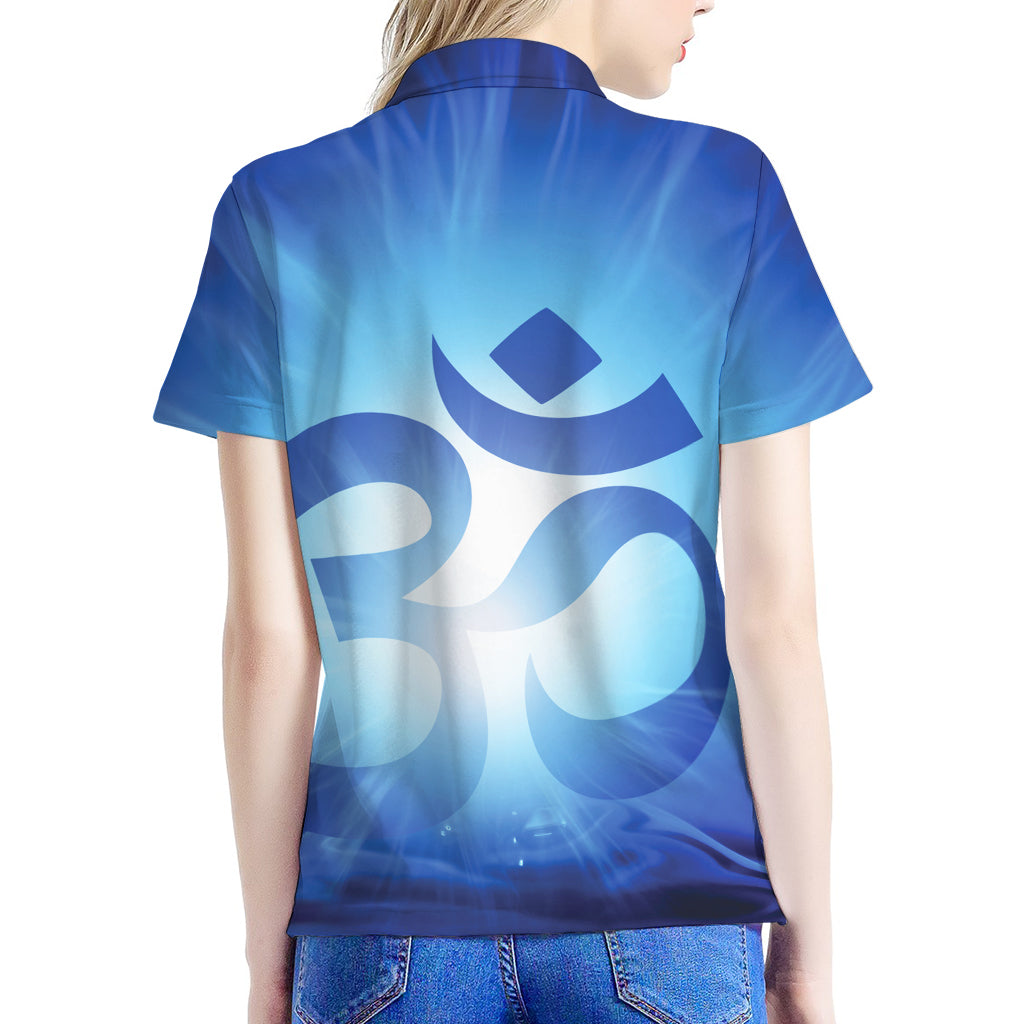 Mantra Om Print Women's Polo Shirt