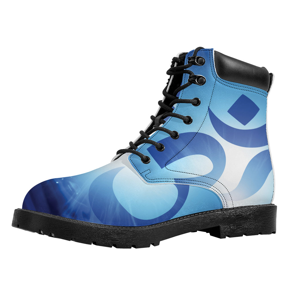 Mantra Om Print Work Boots