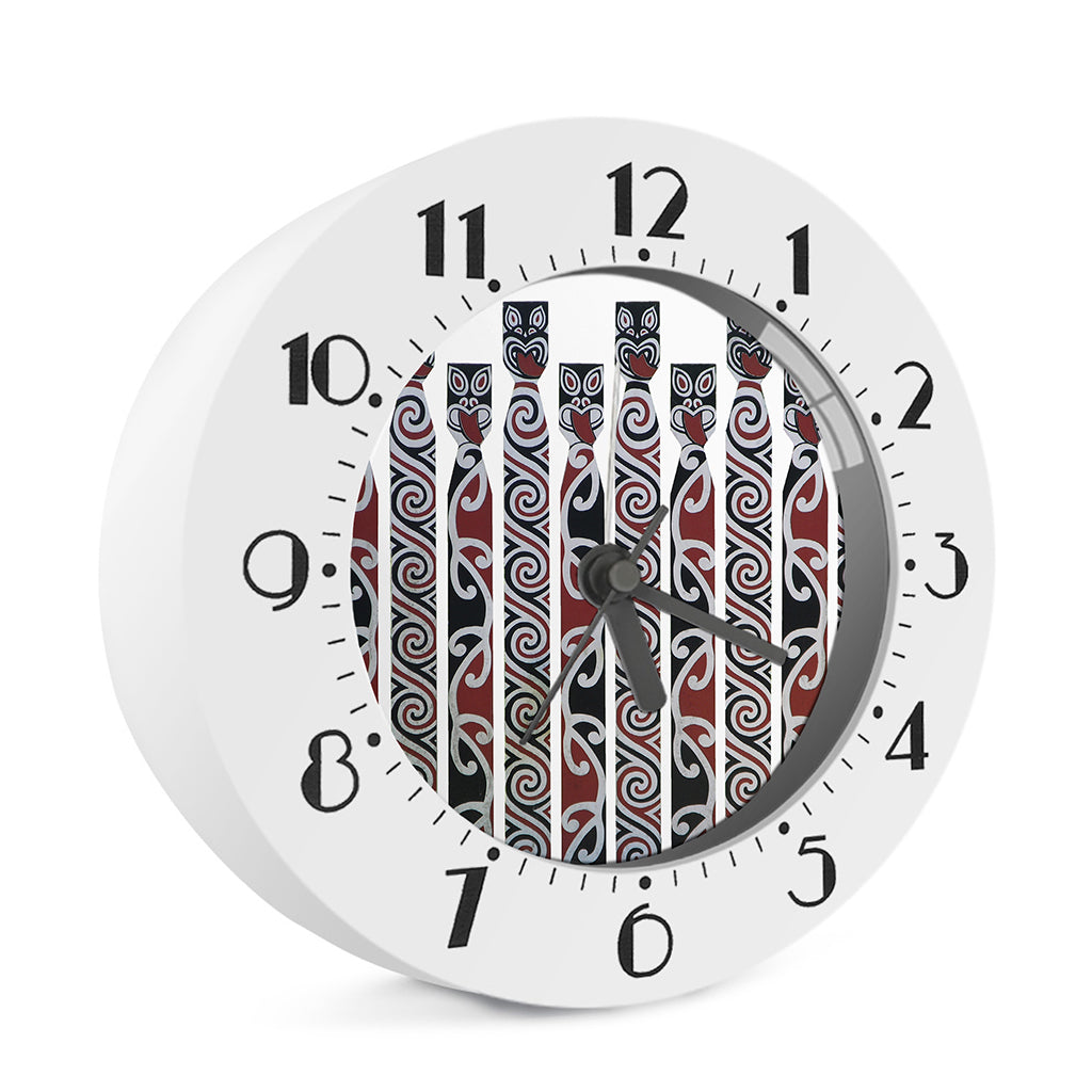 Maori Fence Print Alarm Clock