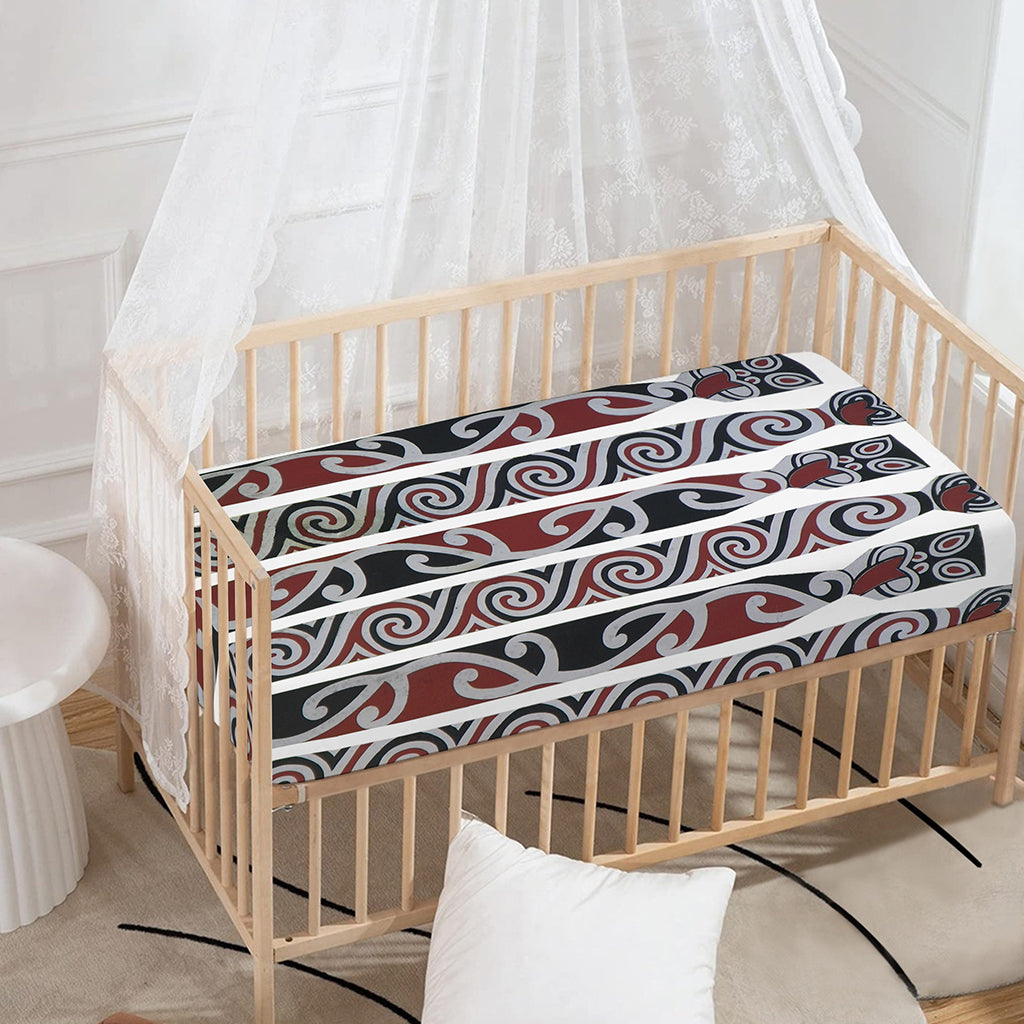 Maori Fence Print Baby Crib Sheet