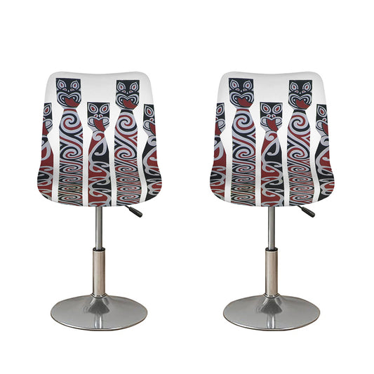 Maori Fence Print Bar Stool Covers