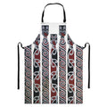 Maori Fence Print Bib Apron With Pocket