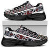 Maori Fence Print Black Chunky Shoes