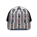 Maori Fence Print Black Mesh Trucker Hat