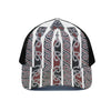 Maori Fence Print Black Mesh Trucker Cap