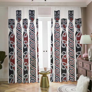 Maori Fence Print Blackout Pencil Pleat Curtains