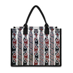 Maori Fence Print Canvas Tote Bag