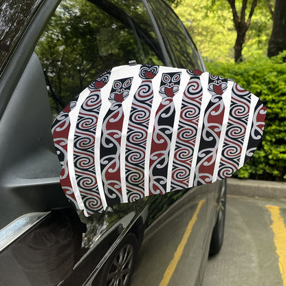 Maori Fence Print Car Side Mirror Covers