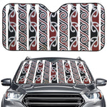 Maori Fence Print Car Windshield Sun Shade