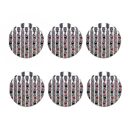 Maori Fence Print Coaster Set
